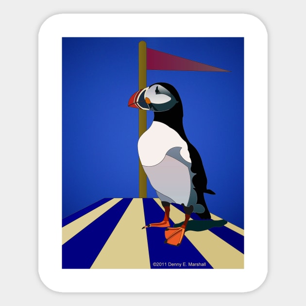 Circus Puffin Sticker by dennye